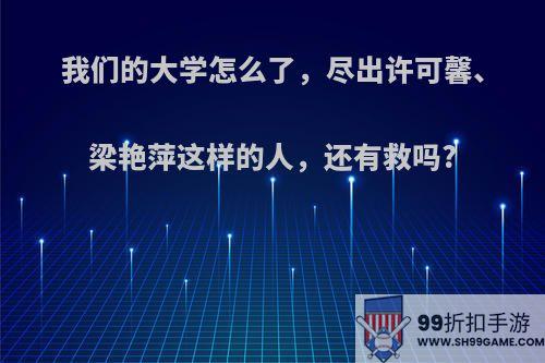 我们的大学怎么了，尽出许可馨、梁艳萍这样的人，还有救吗?