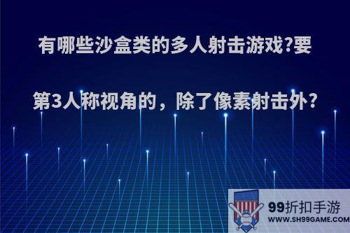 有哪些沙盒类的多人射击游戏?要第3人称视角的，除了像素射击外?