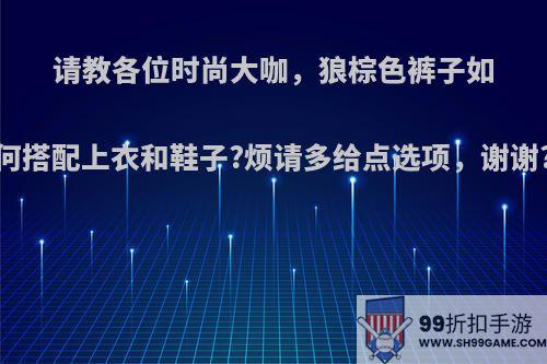 请教各位时尚大咖，狼棕色裤子如何搭配上衣和鞋子?烦请多给点选项，谢谢?