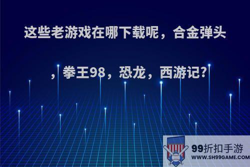 这些老游戏在哪下载呢，合金弹头，拳王98，恐龙，西游记?