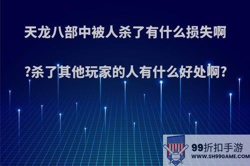 天龙八部中被人杀了有什么损失啊?杀了其他玩家的人有什么好处啊?