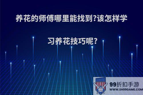 养花的师傅哪里能找到?该怎样学习养花技巧呢?