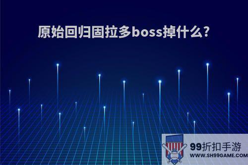 原始回归固拉多boss掉什么?