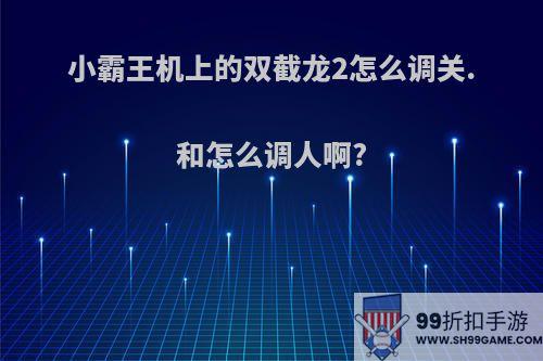 小霸王机上的双截龙2怎么调关.和怎么调人啊?