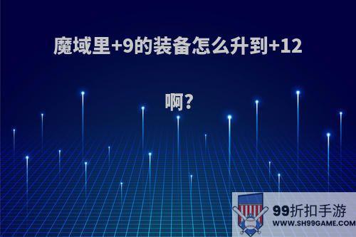 魔域里+9的装备怎么升到+12啊?