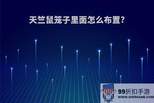 天竺鼠笼子里面怎么布置?