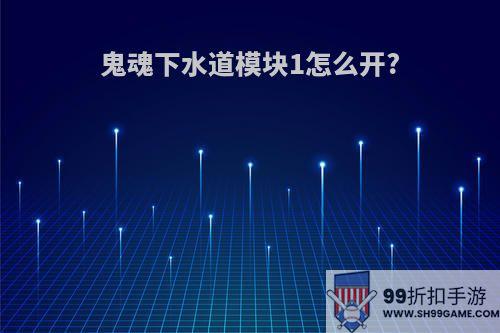 鬼魂下水道模块1怎么开?